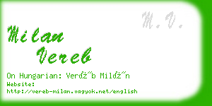 milan vereb business card